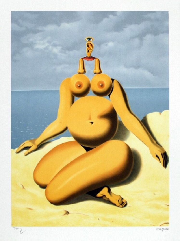 Lithographie Magritte - La Race Blanche