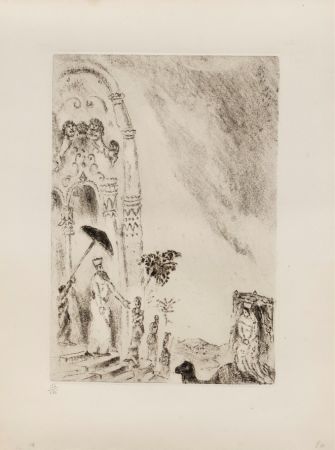 Radierung Chagall - La Reine de Seba