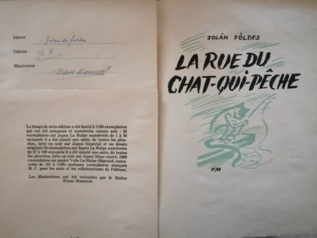 Illustriertes Buch Masereel - La Rue du Chat-qui-pêche 