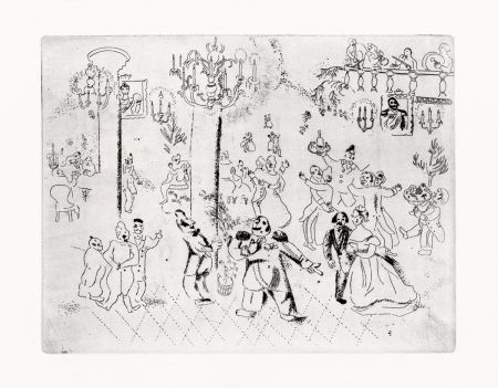 Radierung Chagall - La soirée chez le gouverneur