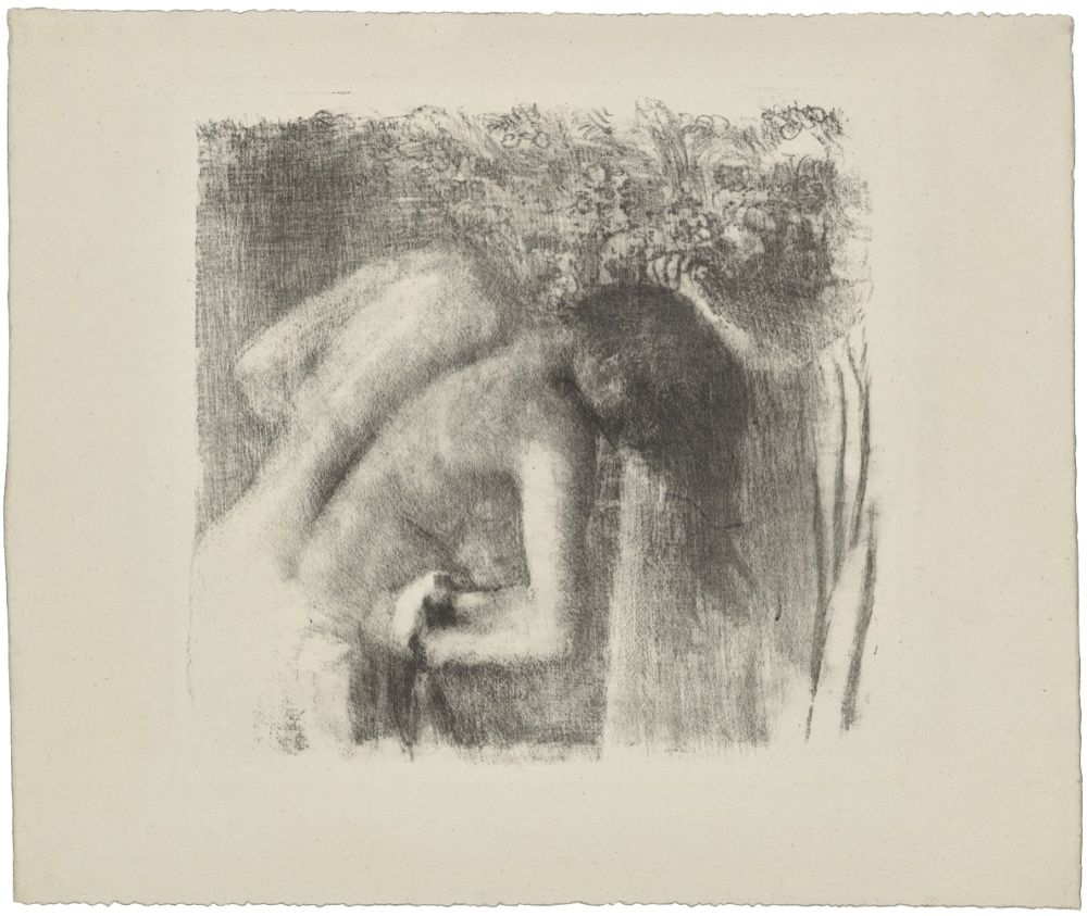 Lithographie Degas - La sortie du bain