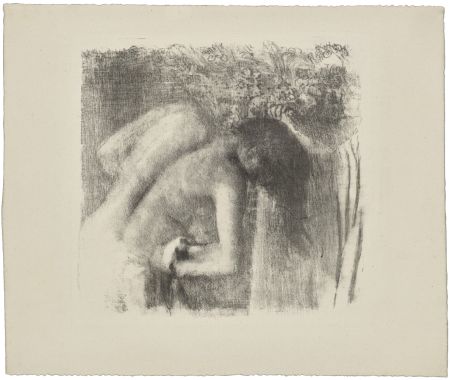 Lithographie Degas - La sortie du bain