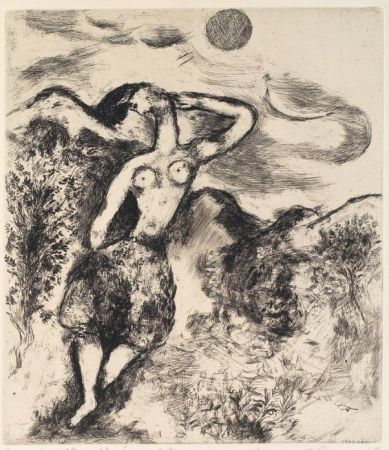 Radierung Und Aquatinta Chagall - La souris métamorphosée en fille