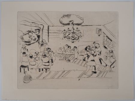 Stich Chagall - La taverne des artistes (Le traktir)