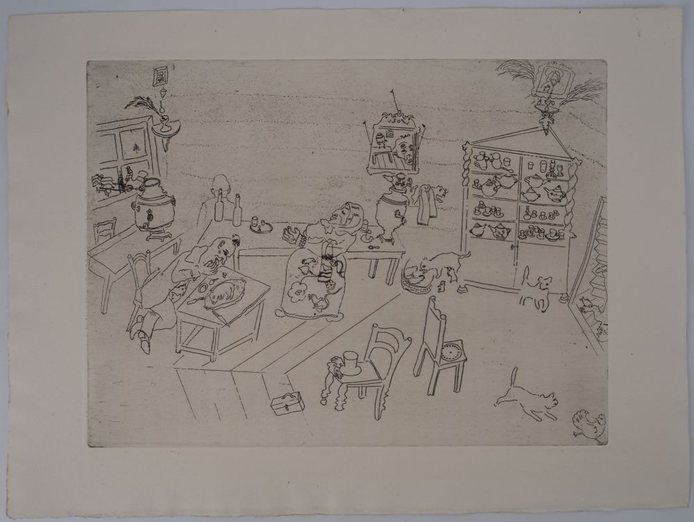Stich Chagall - La taverne russe (Repas dans le traktir)