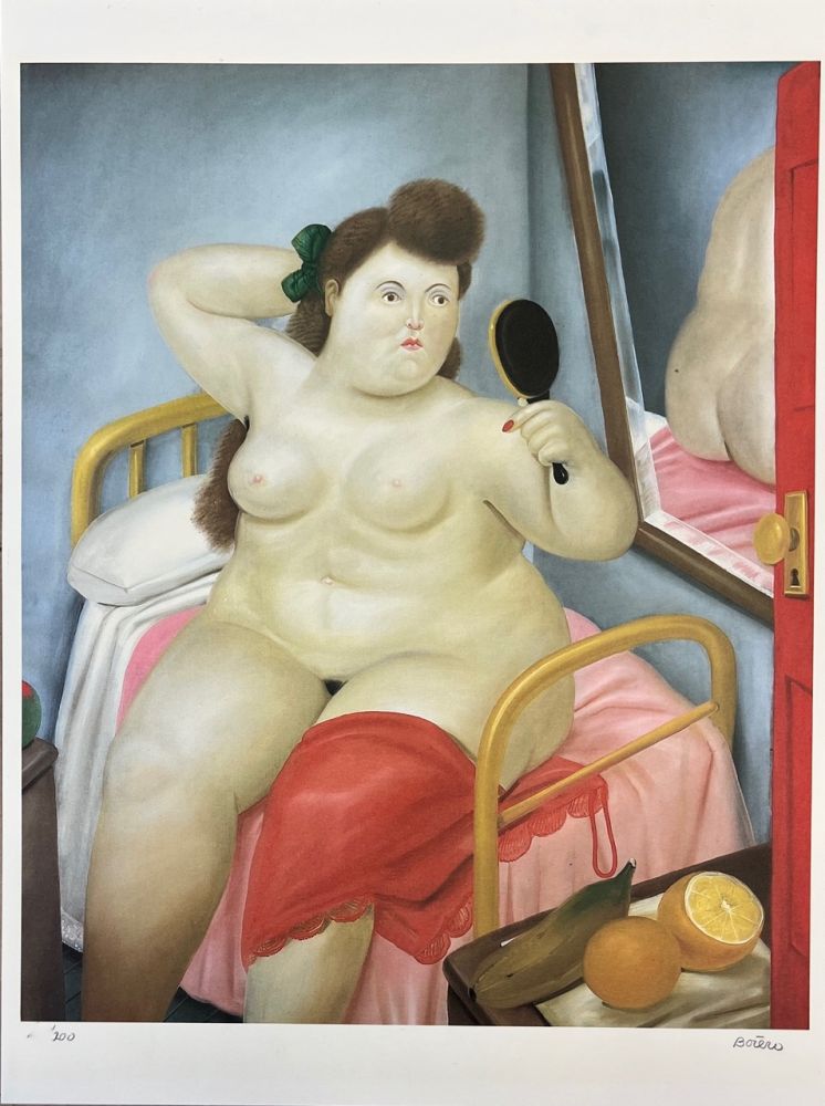 Lithographie Botero - La Toilette