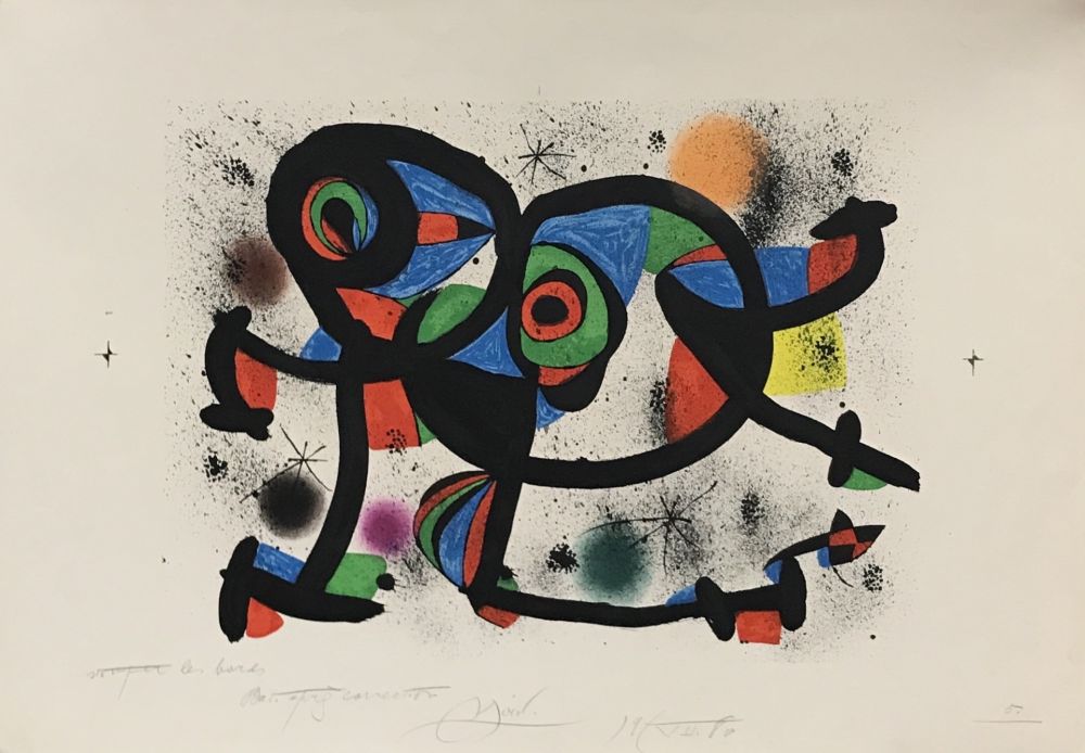 Lithographie Miró - La Triple Roue I