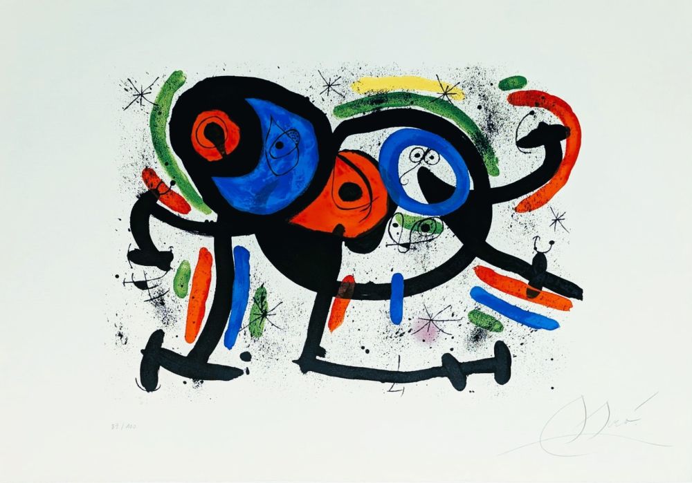 Lithographie Miró - La Triple Roue II 