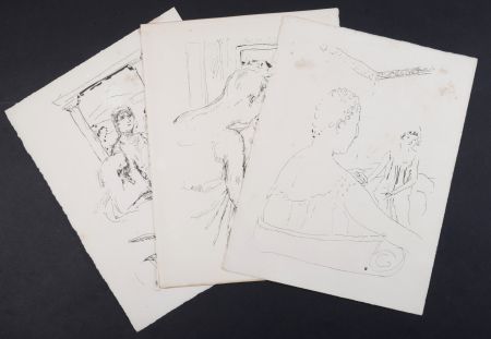 Lithographie Bonnard - La vie de Sainte Monique #6, 1930 - Set of 3 lithographs