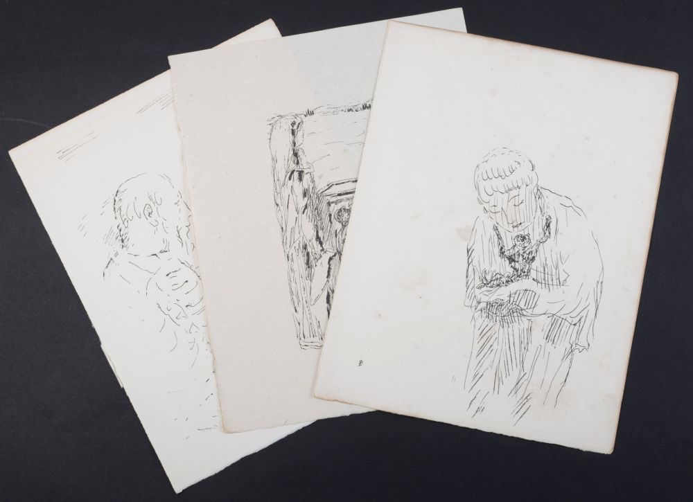 Lithographie Bonnard - La vie de Sainte Monique #9, 1930 - Set of 3 lithographs