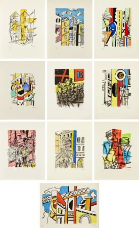Lithographie Leger - LA VILLE. 29 lithographies originales en couleurs (Paris, 1959)