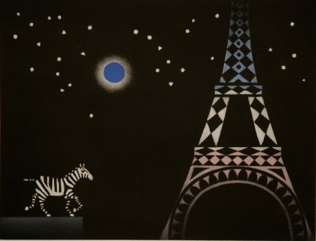 Mezzotinto Avati - La zebre a Paris