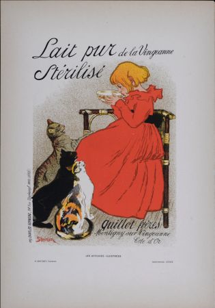 Lithographie Steinlen - Lait Pur de la Vingeanne, 1896