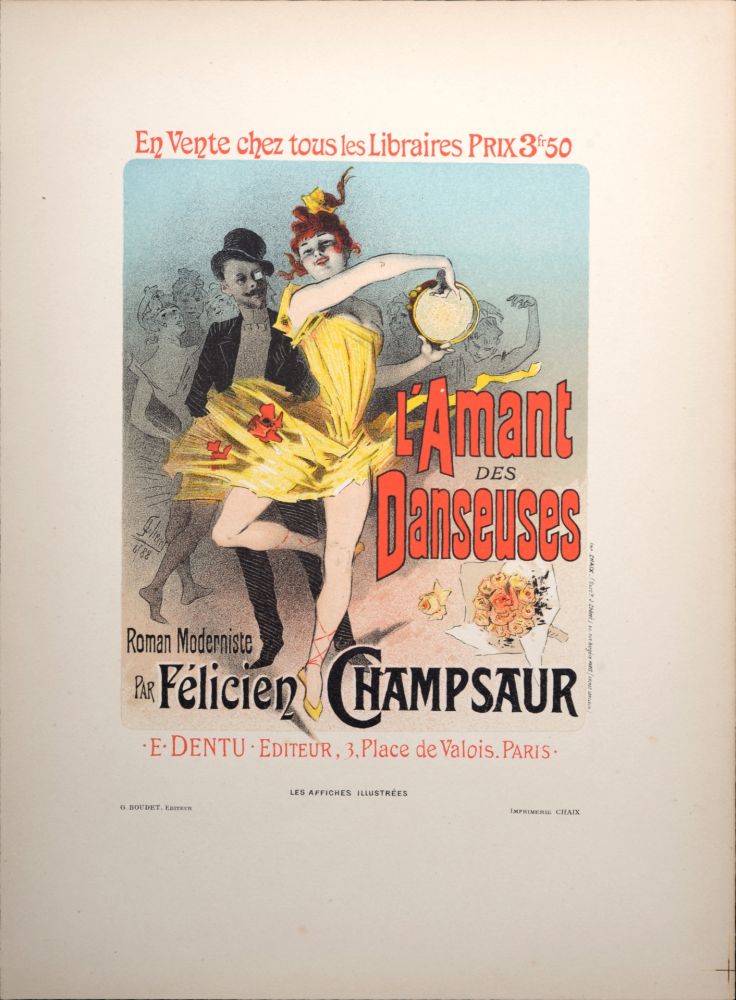 Lithographie Cheret - L'Amant des Danseuses, 1896