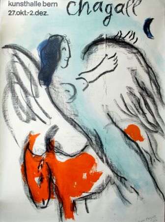 Lithographie Chagall - L'Ange - The Angel