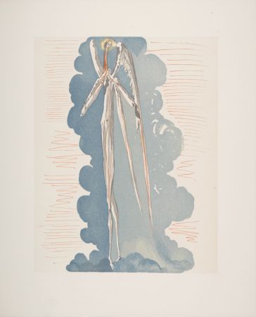 Holzschnitt Dali - L'Ange du 7ème ciel, 1963