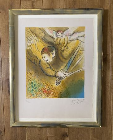 Lithographie Chagall (After) -  L’ange du jugement 