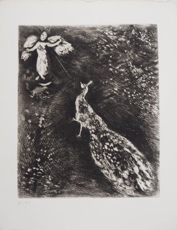 Stich Chagall - L'ange et le paon (Le paon se plaignant  Junon)