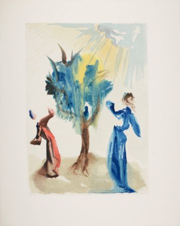 Holzschnitt Dali - L'arbre du Châtiment, 1963
