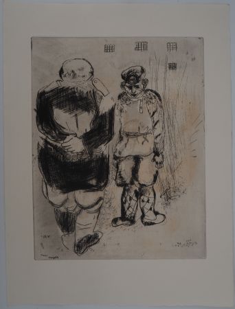 Stich Chagall - L'arrestation (L'homme sans passeport devant le capitaine Ispravnik)