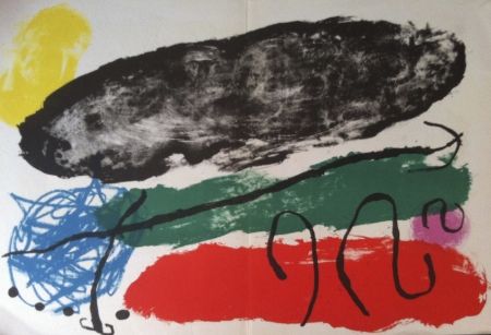Lithographie Miró - L'astre patagon