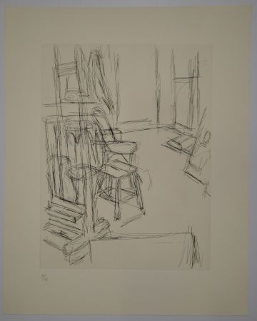 Stich Giacometti - L'Atelier au chevalet (Studio with the Easel)