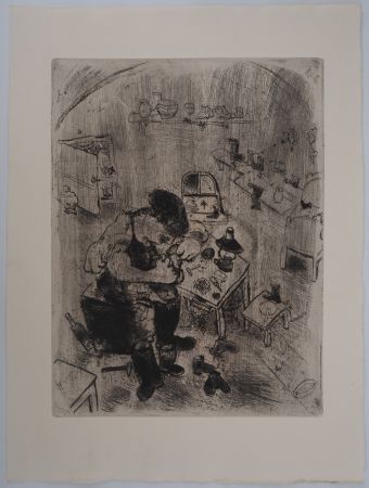 Stich Chagall - L'atelier du fabricant de souliers (Maxime Téliatnikov, savetier)