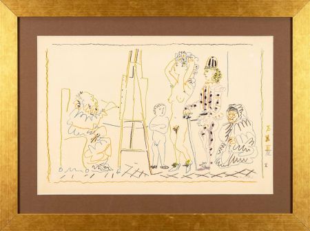 Radierung Picasso - L'atelier du vieux peintre