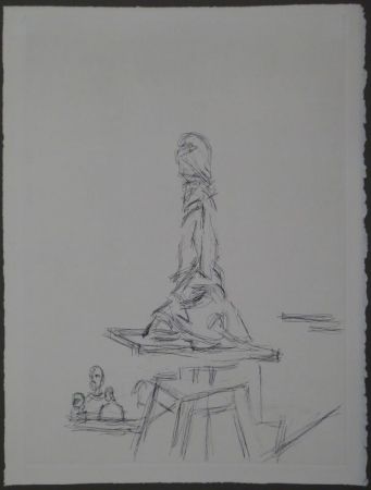 Radierung Giacometti - L'Atelier à la selette I. (Studio with the turntable)