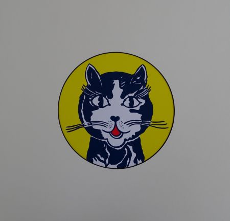 Siebdruck Lichtenstein - Laughing cat