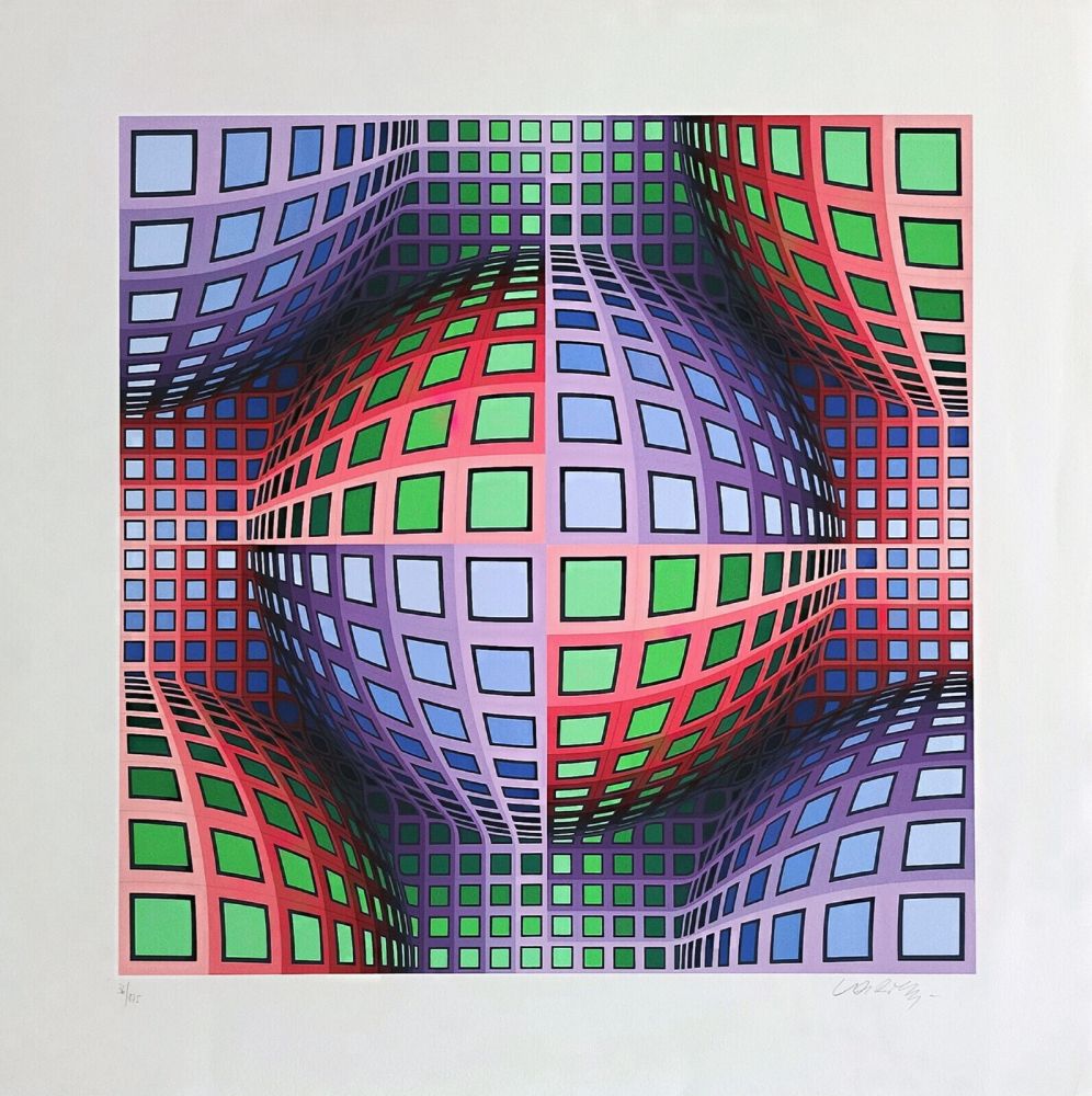 Siebdruck Vasarely - Lava