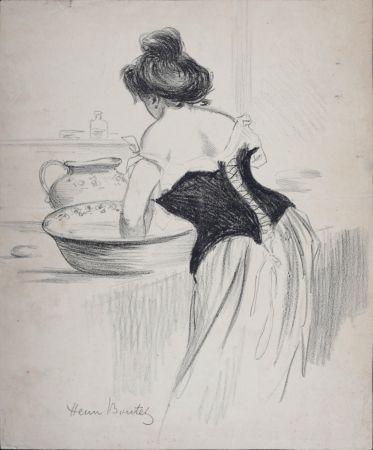 Lithographie Boutet - Le Bain, c. 1900