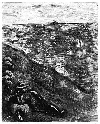 Radierung Chagall - Le Berger et la Mer