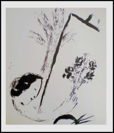 Lithographie Chagall - LE BOUQUET A LA MAIN
