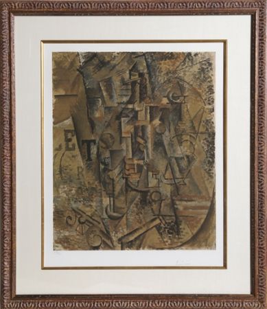 Collograph Picasso - Le Bouteille de Rhum