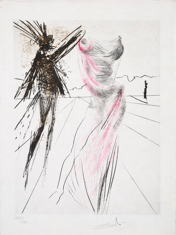 Kaltnadelradierung Dali - Le Buste (The Bust)