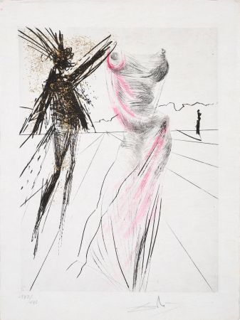 Kaltnadelradierung Dali - Le Buste (The Bust)