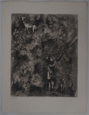 Stich Chagall - Le cerf chassé (Le cerf et la vigne)