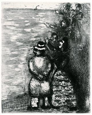 Radierung Chagall - Le Chameau et les Batons flottants