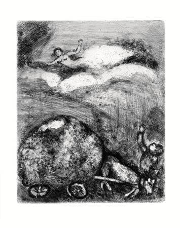 Radierung Chagall - Le Charretier embourbé