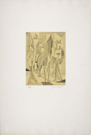 Radierung Survage - Le Cheval, 1953 - Hand-signed