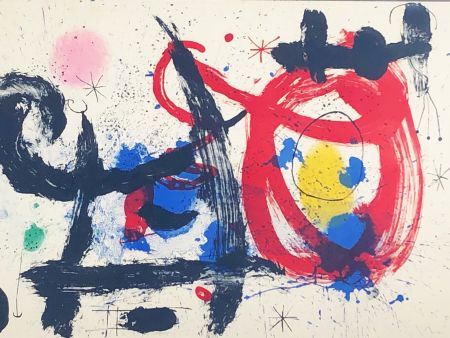 Lithographie Miró - Le Cheval ivre