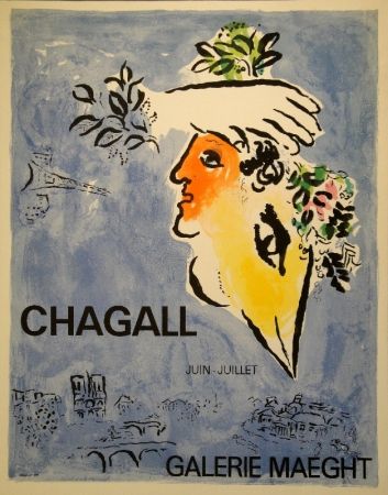 Lithographie Chagall - Le Ciel Bleu / Blauer Himmel