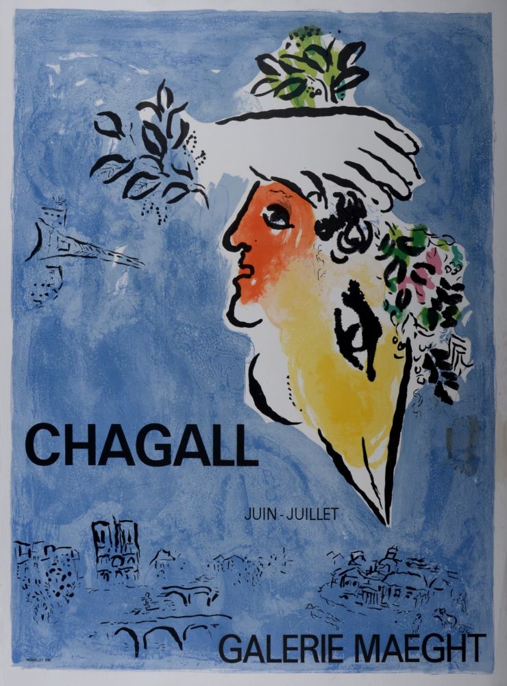 Keine Technische Chagall - Le Ciel Bleu, Galerie Maeght, 1964