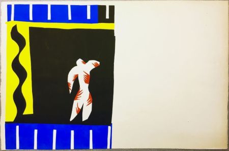 Lithographie Matisse - LE CLOWN. Pochoir original de Jazz (Frontispice de l'album. 1947)