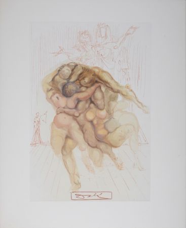 Lithographie Dali - Le Coléreux