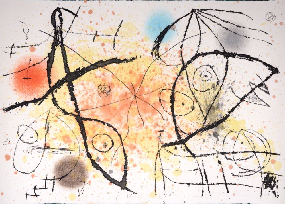 Radierung Und Aquatinta Miró - Le Courtisan grotesque IX, 1974