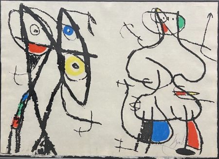 Radierung Und Aquatinta Miró - Le Courtisan Grotesque VI