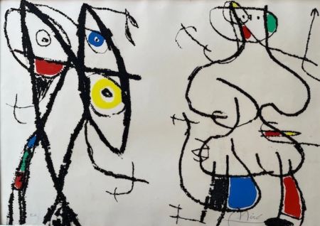 Radierung Und Aquatinta Miró - Le courtisan Grotesque VI