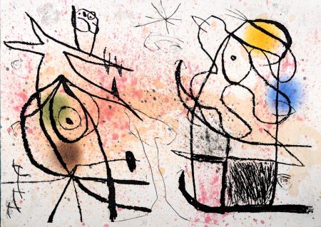 Radierung Und Aquatinta Miró - Le Courtisan grotesque XI, 1974